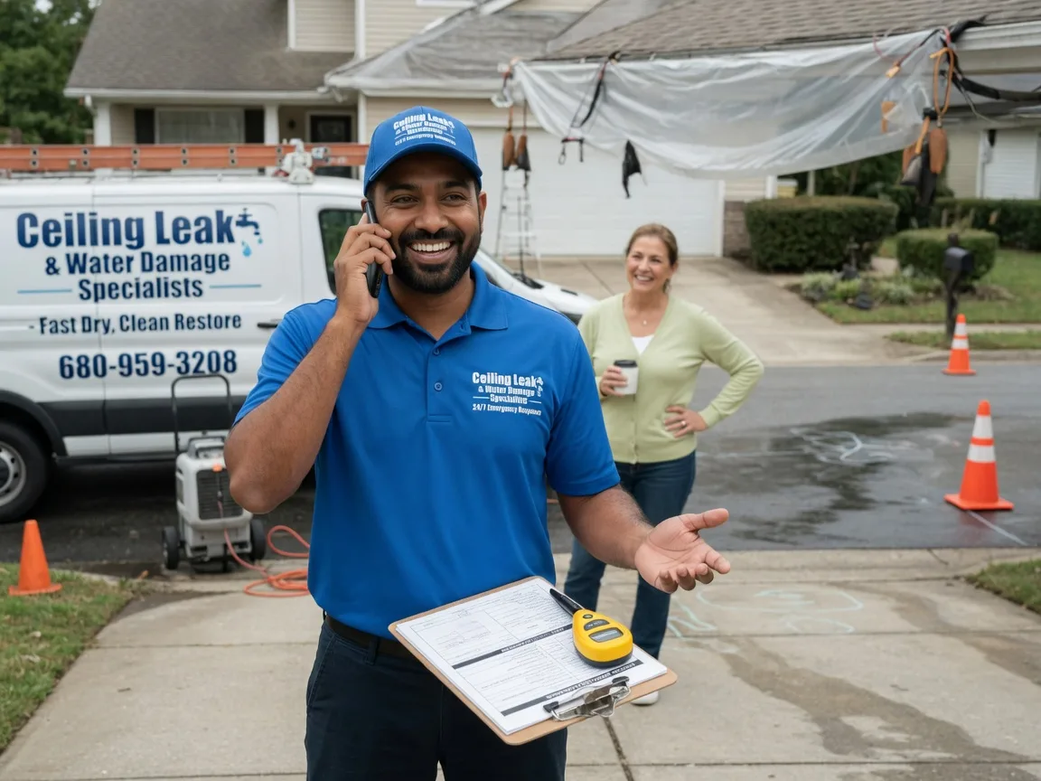 Ceiling Leak Cleanup Ada, MI FAQs